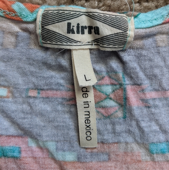 Aztec Pattern Crop Top with Fringe by Kirra - Picture 3 of 4